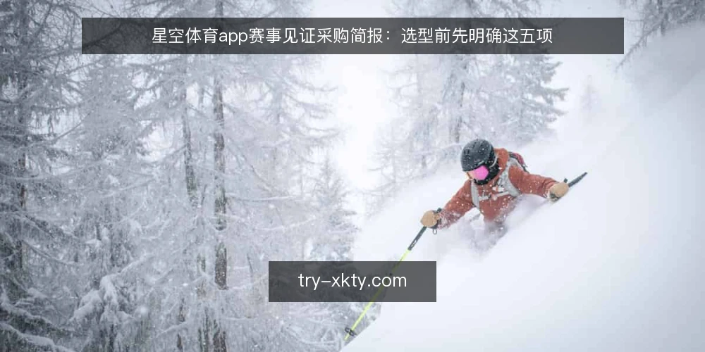 星空体育app赛事见证采购简报:选型前先明确这五项 — 需求定义:赛事见证要解决什么 配图